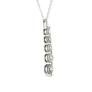 Five Stone Vertical Necklace