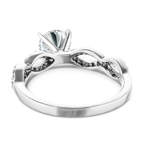 Allure Wedding Set shown with a 1.0ct Round cut Lab-Grown Diamond in recycled 14K white gold