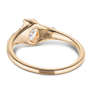  antique style 1.0ct Oval cut Lab-Grown Diamond in recycled 14K rose gold with recycled accenting stones