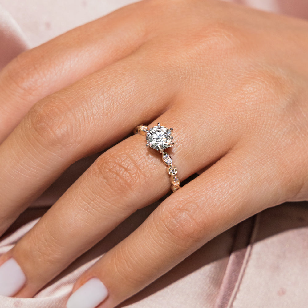 Moissanite - Amore Vintage Engagement Ring