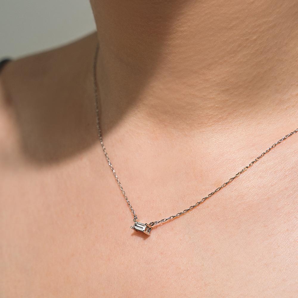 Petite Oval Basket Necklace in 14K yellow gold | lab grown diamond necklace basket pendant petite gold