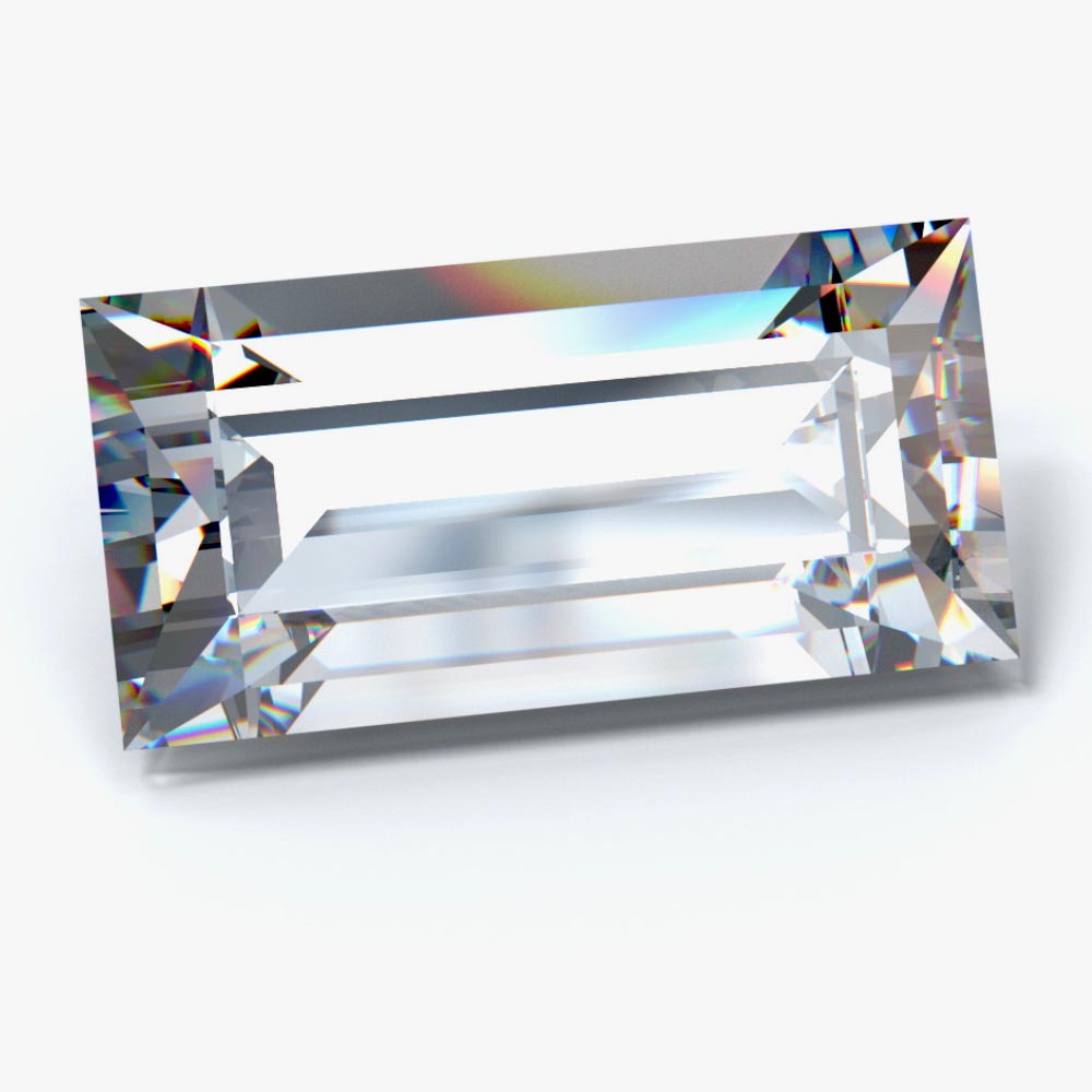 MD Fixed Baguette Cut Side Stones 0.75ct x 2 (6.5x4.5mm) - Lab Grown Diamond