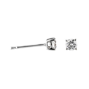  Basket Stud Earrings with 1ct lab grown diamonds in 14K white gold