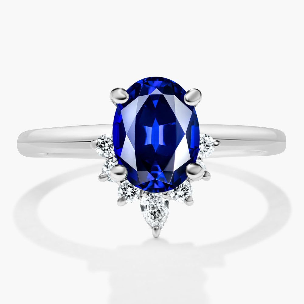 Camilla Halo Gemstone Ring