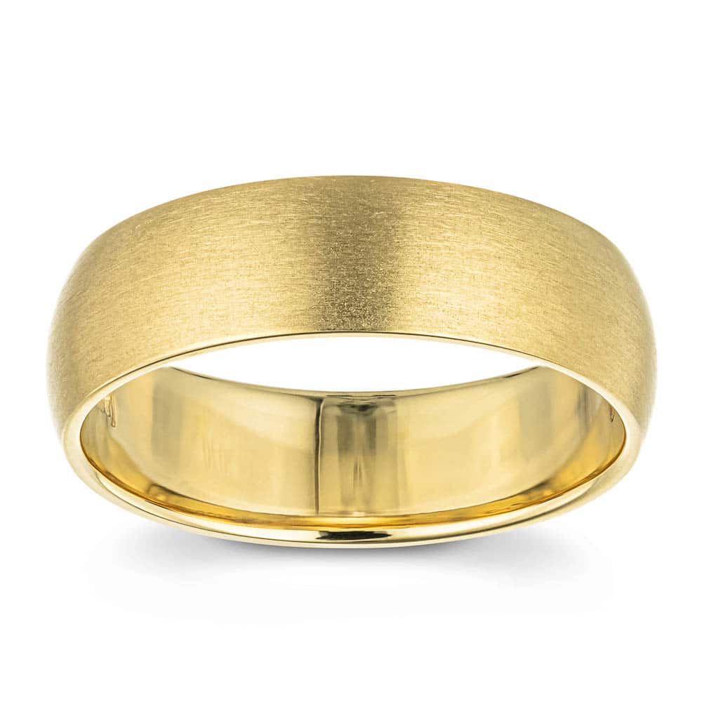 Shown here in a satin finish in recycled 14K Yellow gold. 