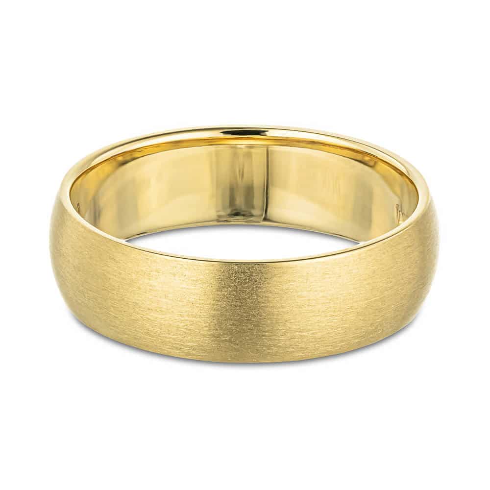 Shown here in a satin finish in recycled 14K Yellow gold. 