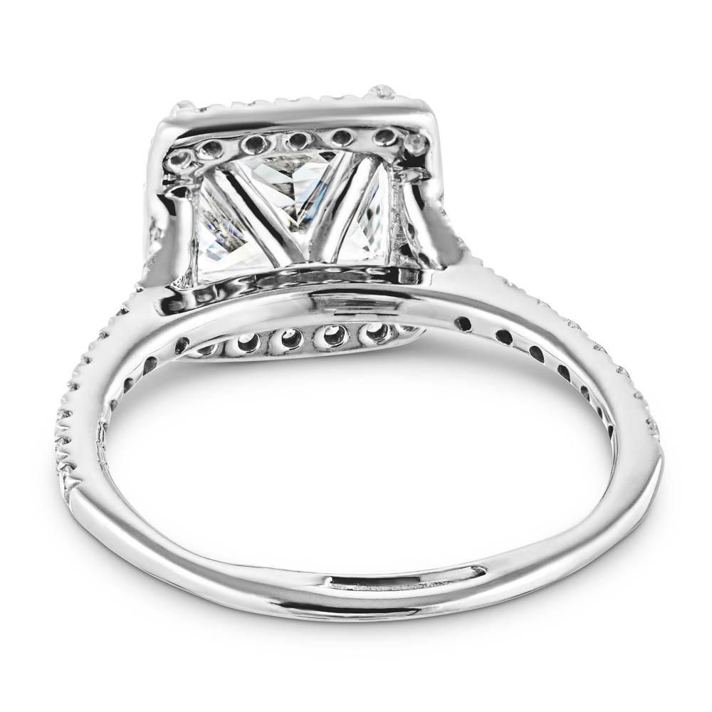 Shown with 2ct Princess Cut Lab Grown Diamond in 14k White Gold