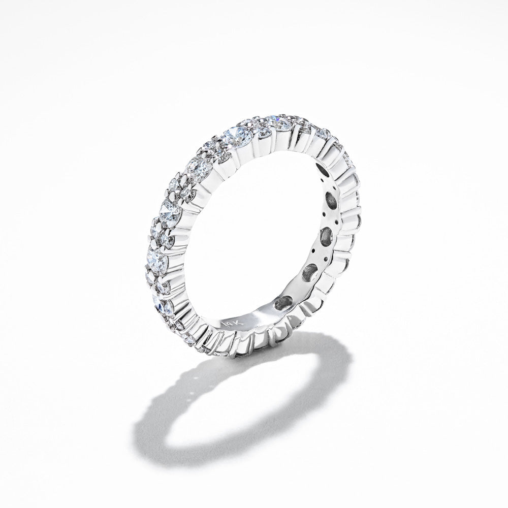 Lab-Grown Diamond eternity band in recycled 14K white gold, set with 2.0ctw Lab Grown Diamonds
