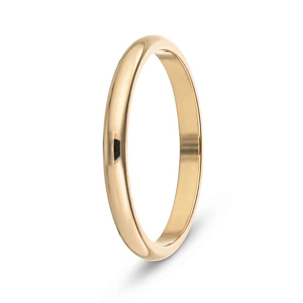 Shown with a 2mm width in recycled 14K yellow gold 