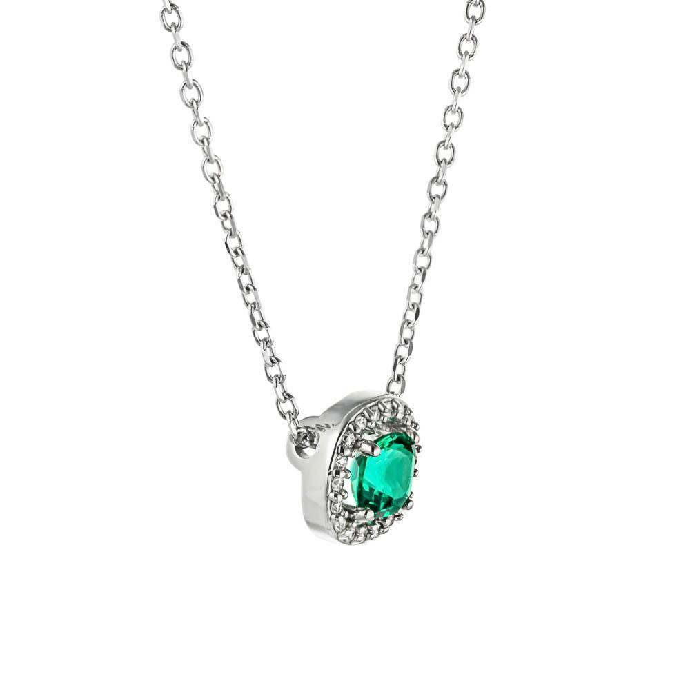 45 Carat Emerald and Diamond Necklace w/ White Gold