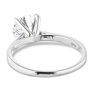  engagement ring with 1.0ct round cut lab-grown diamond with recycled 14k white gold