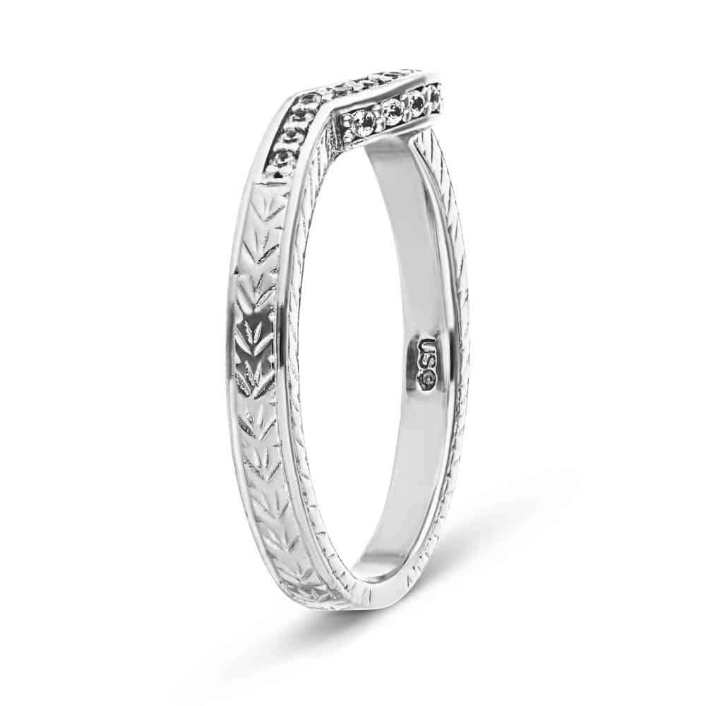 Matching band for the Ella Ring in recycled 14K white gold 