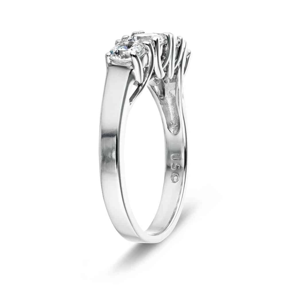 Ellise Wedding Band shown with 1.0ctw Lab-Grown Diamonds in recycled 14K white gold 