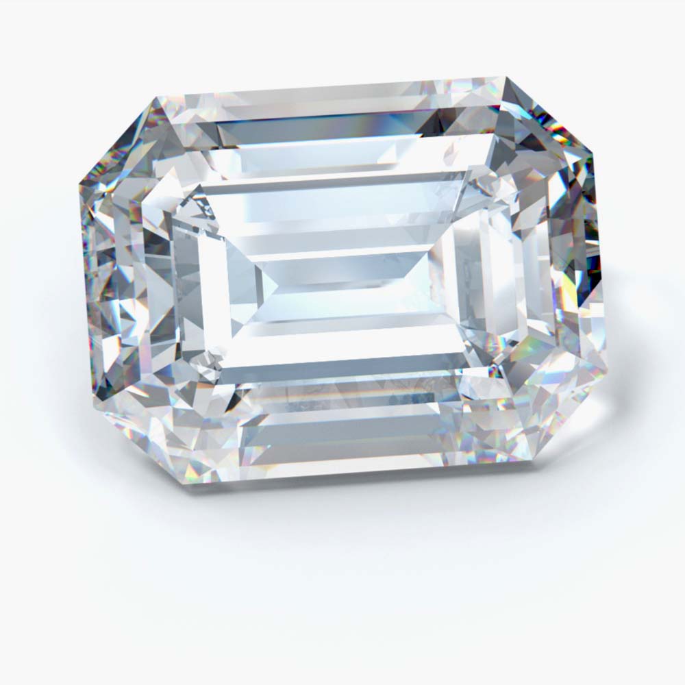 2.01 Carat Emerald Cut Lab Created Diamond