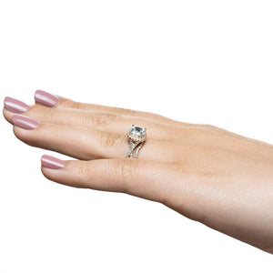  eternal monogram wedding set recycled diamonds engagement ring wedding band