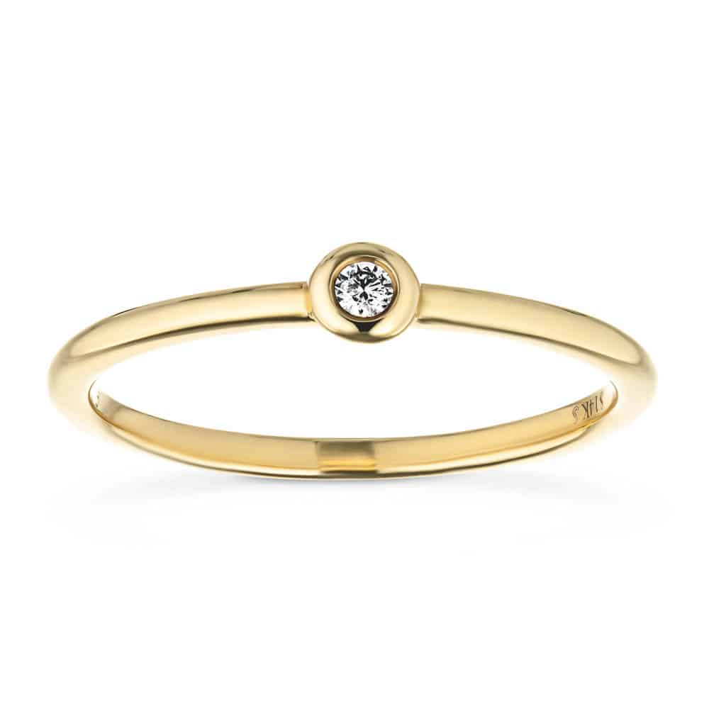 Shown with a 0.03ct recycled diamond in recycled 14K yellow gold | fashion ring Shown with a 0.03ct recycled diamond in recycled 14K yellow gold