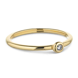  fashion ring Shown with a 0.03ct recycled diamond in recycled 14K yellow gold