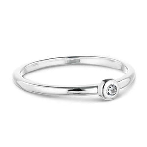  fashion ring Shown with a 0.03ct recycled diamond in recycled 14K white gold