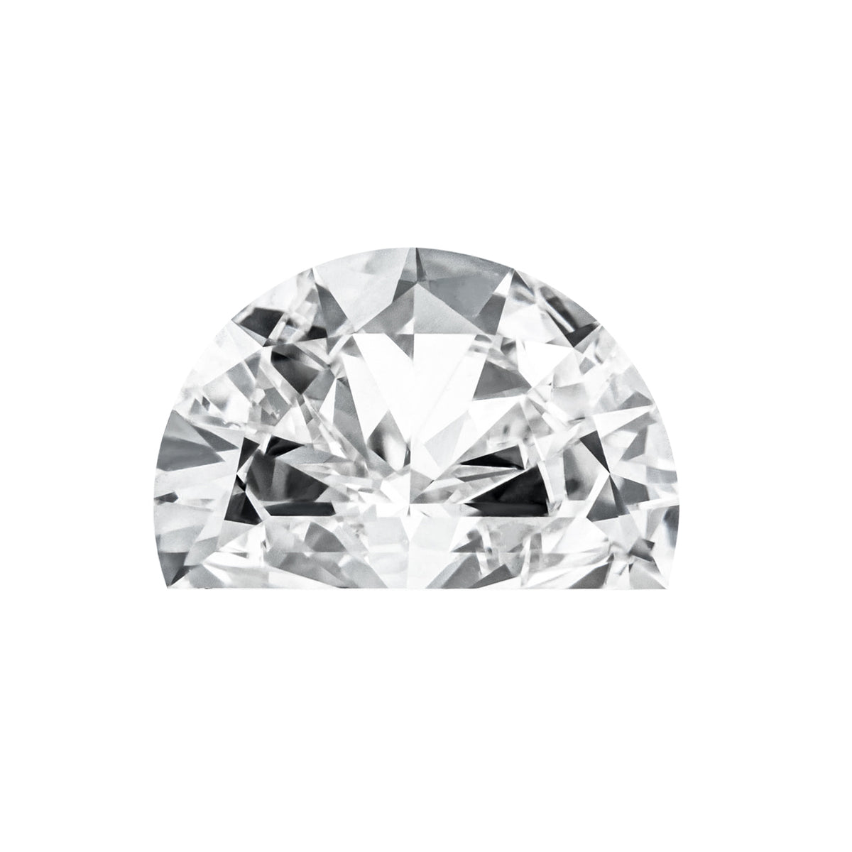 0.35 Carat Half Moon Cut Diamond Hybrid