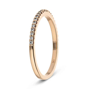  fashion band wedding band Diamond accented band in recycled 10K rose gold