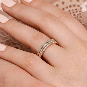  Stackable diamond bands