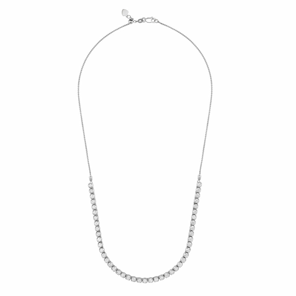 Ross-Simons 2.00 ct. t.w. Graduated Lab-Grown Diamond Tennis Necklace in  Sterling Silver, Women's, Adult - Walmart.com