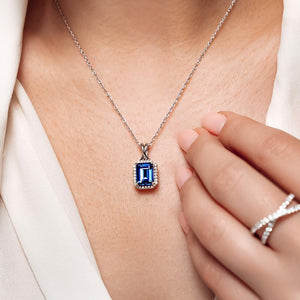  blue sapphire pendant