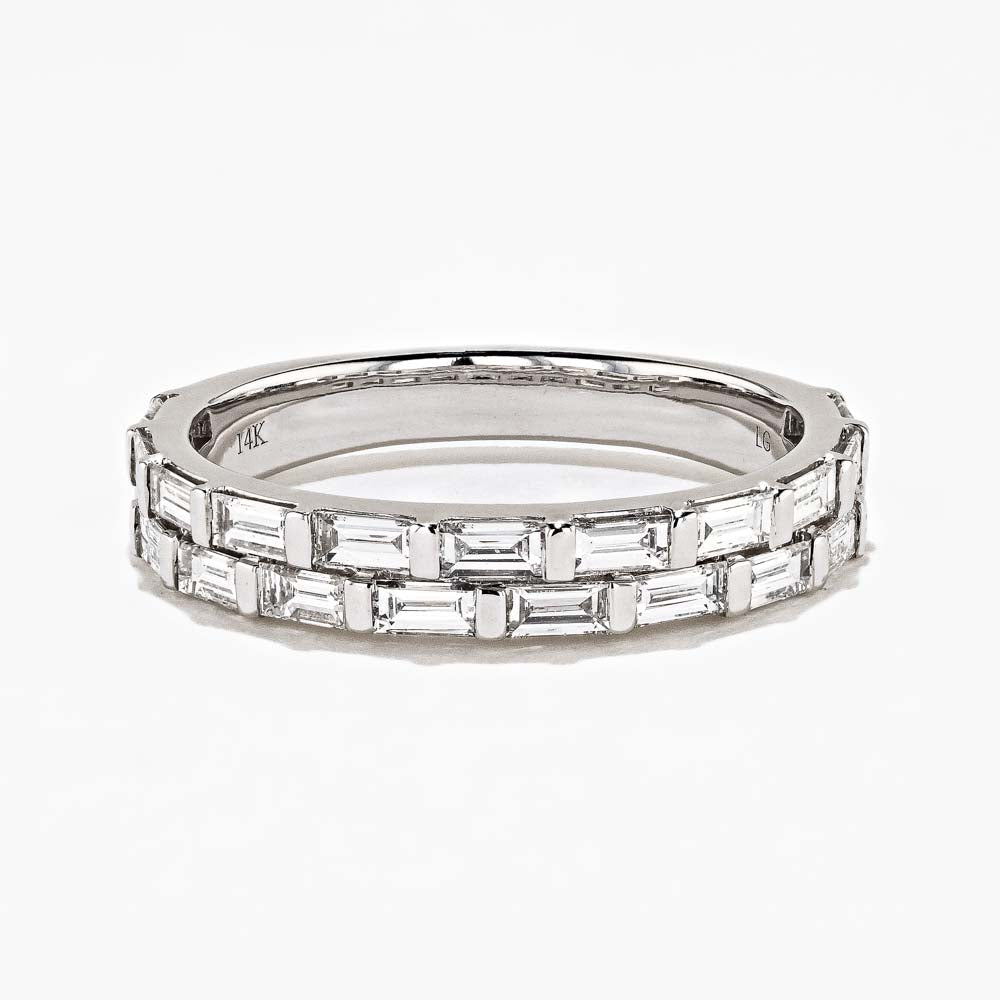 Haven Wedding Band with 0.9ctw in 14K White Gold