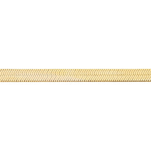 herringbone bracelet shown in 14k yellow gold metal in 7in chain