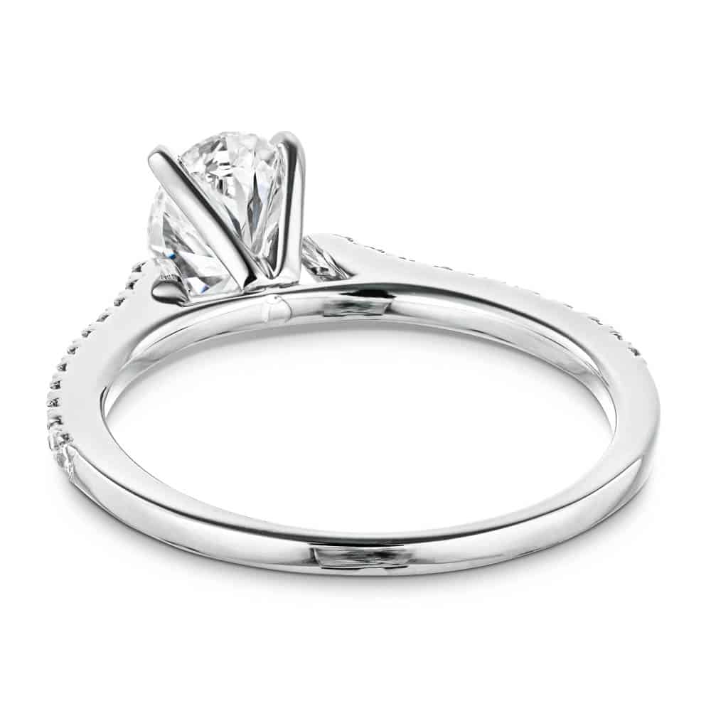 Idyllic Wedding Ring shown here with an oval Lab-Grown Diamond 