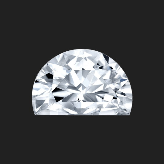 1.00 Carat Half Moon Cut Lab Created Diamond