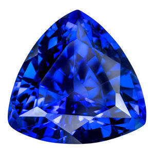 3.85 Carat Trillion Cut Blue Sapphire Lab Created Gemstone