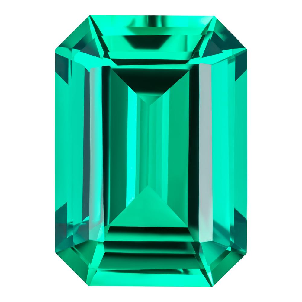 0.85 Carat Emerald Cut Lab-Created Emerald