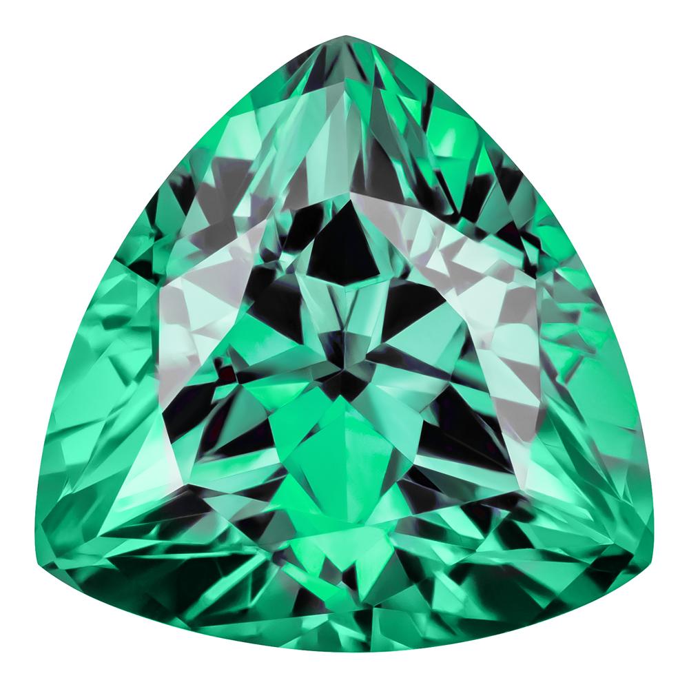 1.20 Carat Trilliant Cut Lab-Created Emerald
