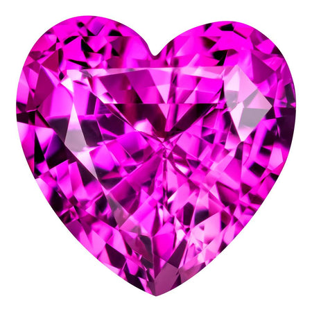 1.95 Carat Heart Cut Ruby Lab Created Gemstone - MiaDonna