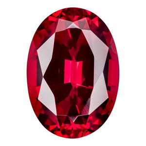 3.95 Carat Oval Cut Ruby Lab Created Gemstone