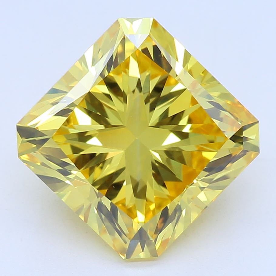 2.30 Carat Radiant Cut Vivid Yellow Lab Created Diamond