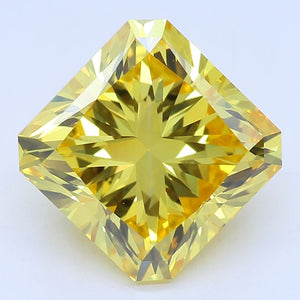 2.30 Carat Radiant Cut Vivid Yellow Lab Created Diamond