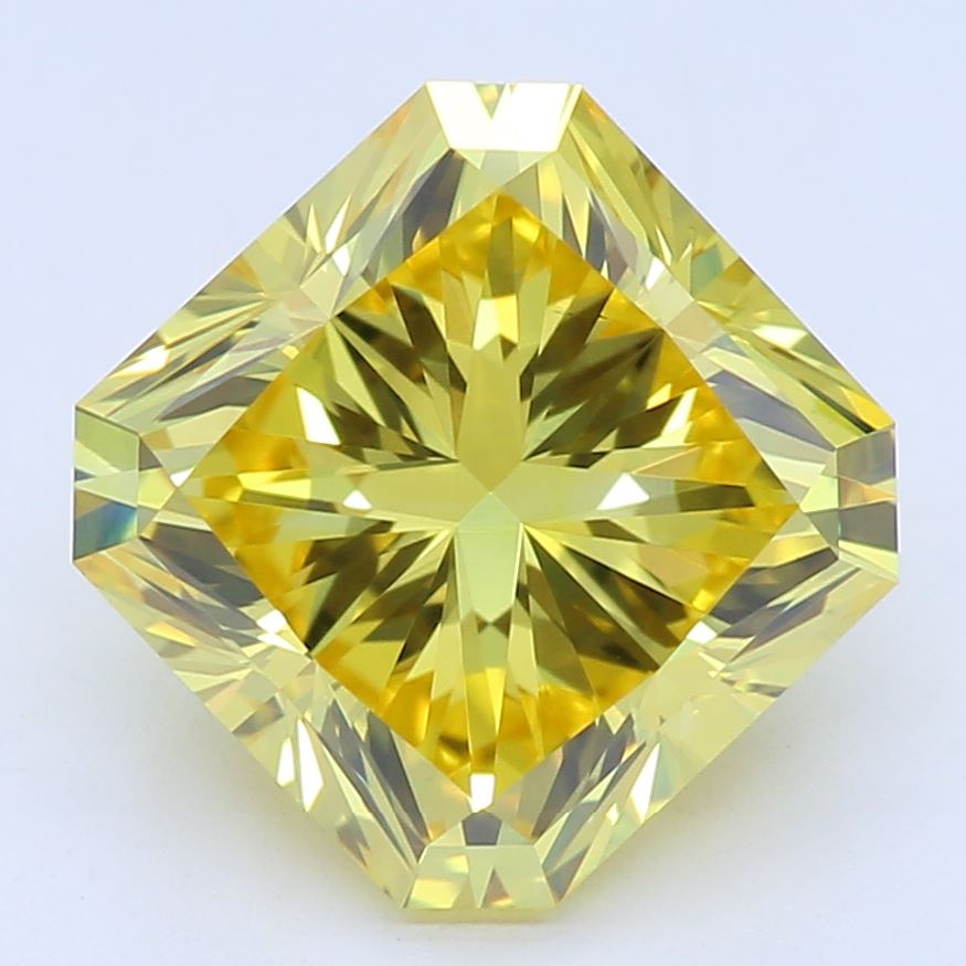 2.20 Carat Radiant Cut Vivid Yellow Lab Created Diamond