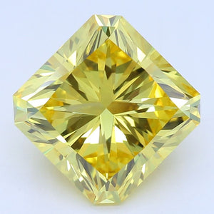 2.36 Carat Radiant Cut Vivid Yellow Lab Created Diamond