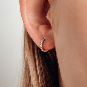  diamond huggie earrings