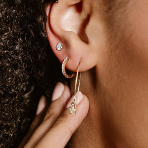  lab-grown diamond huggie earrings