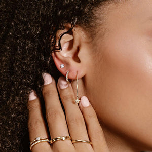  lab-grown diamond huggie earrings