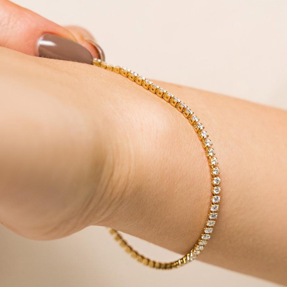 2MM Signature Bracelet with 14K Gold Diamond Bead