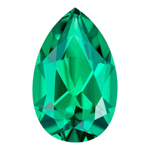 0.68 Carat Pear Cut Lab-Created Emerald