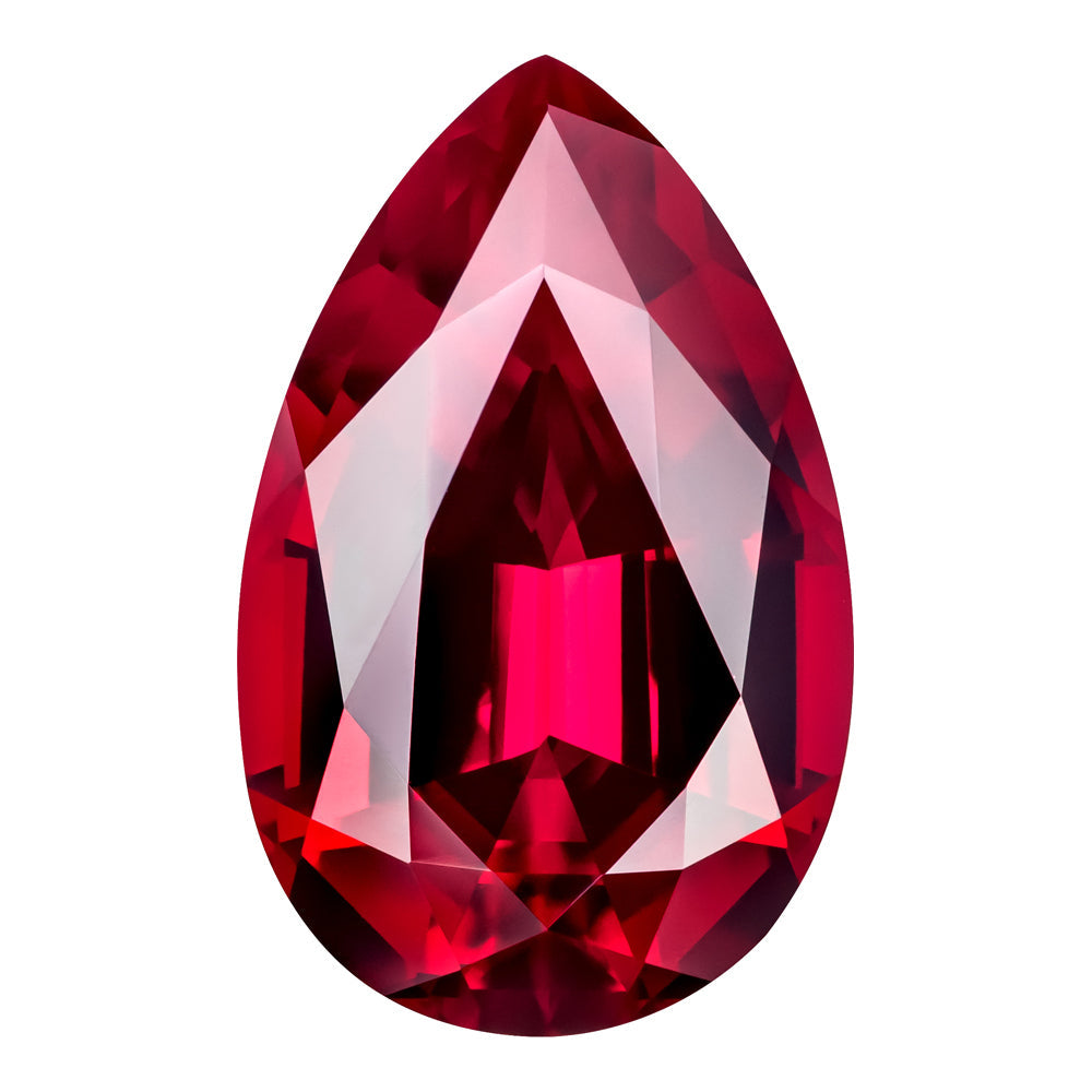 5.23 Carat Pear Cut Lab-Created Ruby
