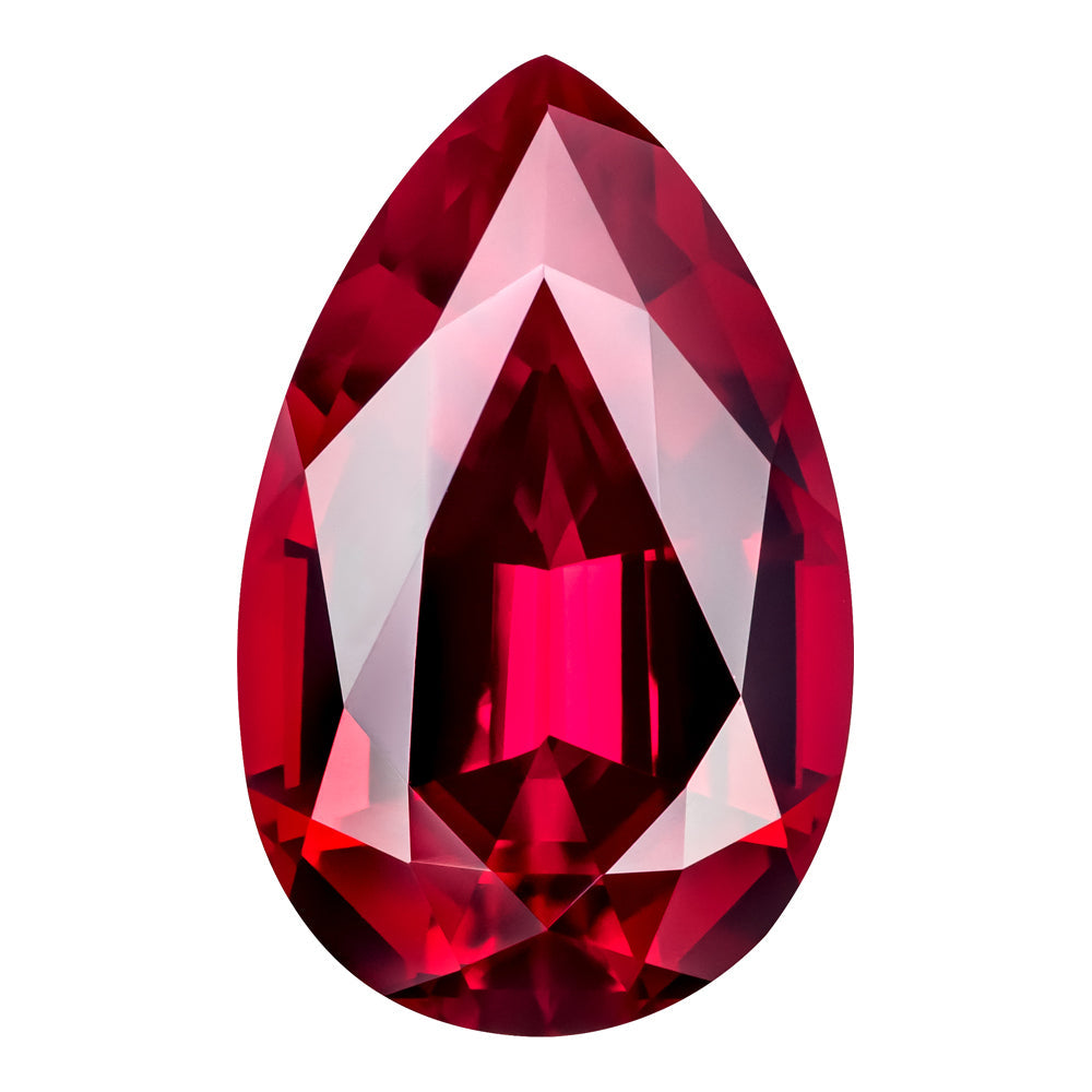 MD Fixed Pear Cut Side Stones 1.2ct x 2 (8x5mm) - Ruby