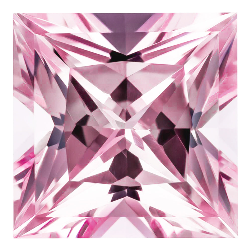 MD Fixed Princess Cut Side Stones 0.5ct x 2 (4mm) - Pink Champagne Sapphire