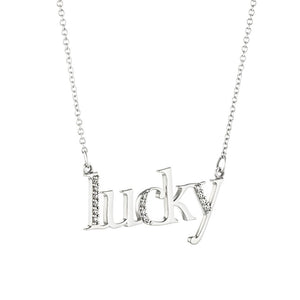  lucky diamond accented necklace in gold