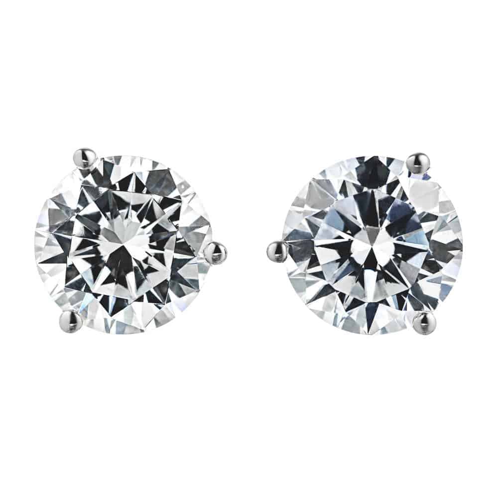 Special w/Purchase Martini Earrings - 1.0ctw Round Cut Diamond Hybrid®, 14K White Gold